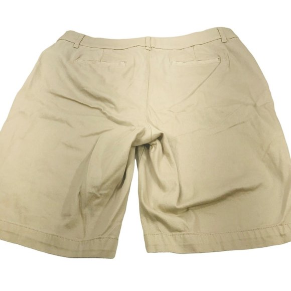 St Johns Bay Women's Size 18 W Bermuda Short Beige Preowned - Picture 2 of 11